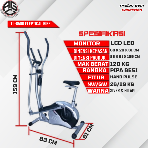 Magnetic Elliptical Crosstrainer TL-8500 - Image 3