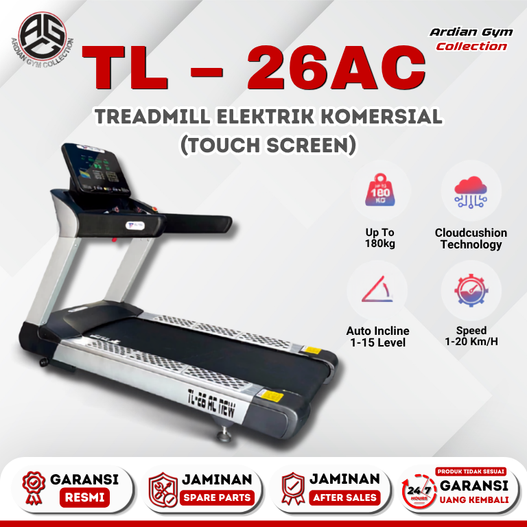 Treadmill Elektrik Komersial TL-26AC Motor 6HP