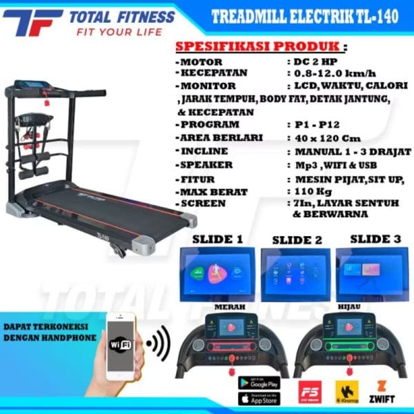 Treadmill Elektrik TL-140 Smart Monitor - Image 6