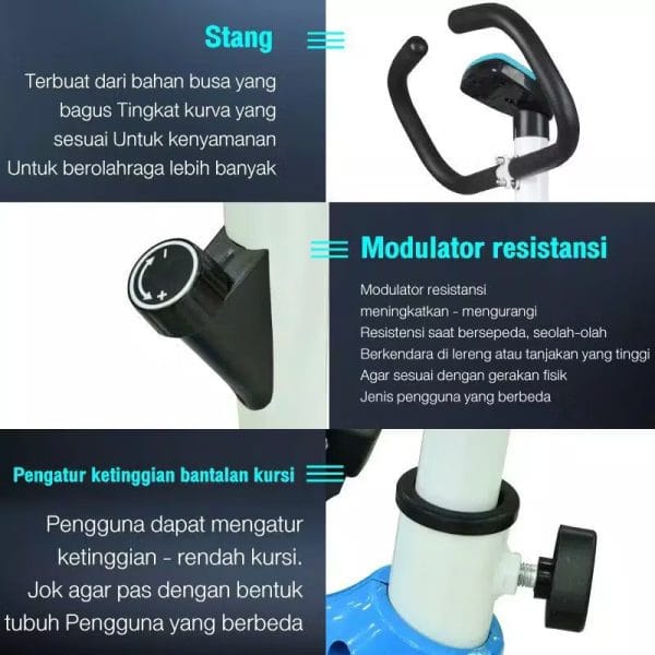 Sepeda Statis Exercise Mini Bike Belt Fitnes TL-8215 - Image 9