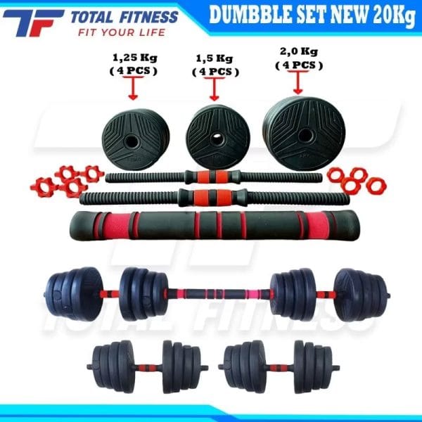 Dumble PVC Sett 20kg 2 Fungsi - Image 7