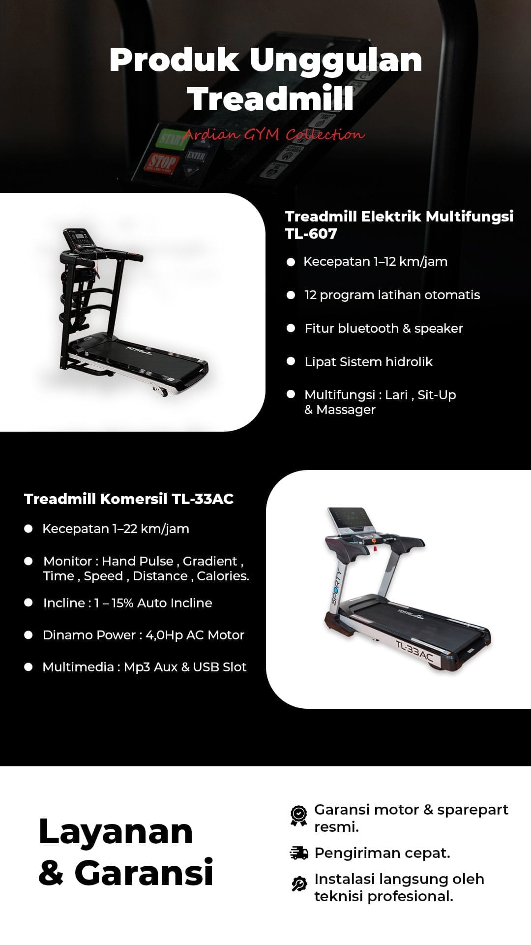 produk treadmill unggulan