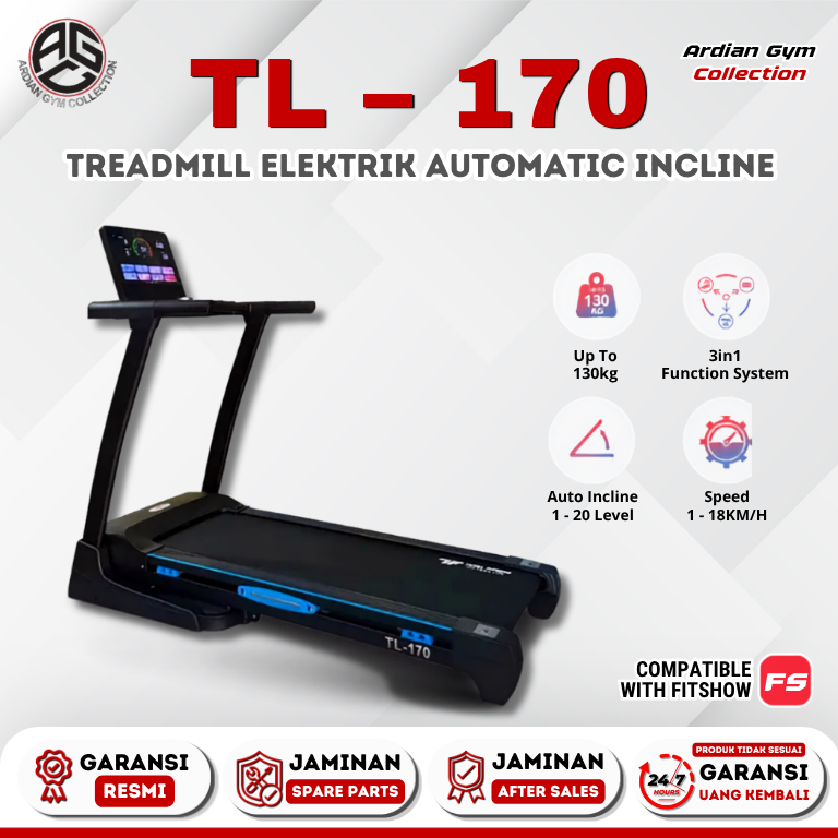 Treadmill Auto Incline TL-170