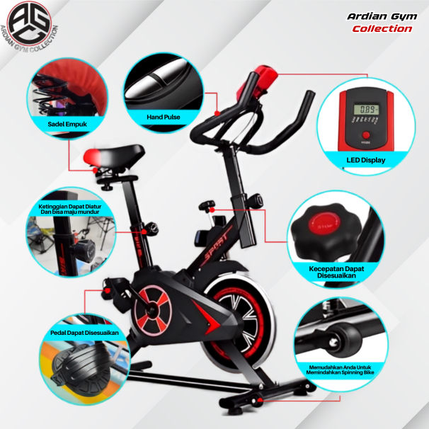 Spinning Bike Sepeda statis champ alat olahraga alat gym - Image 2