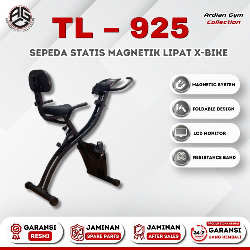 Sepeda statis magnetik lipat x-bike TL-925 Total Fitness