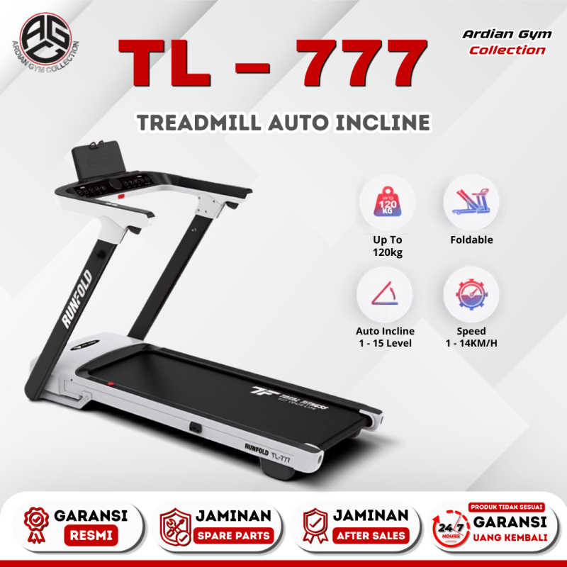 TREADMILL AUTO INCLINE TL - 777 SMART TREADMILL ELEKTRIK