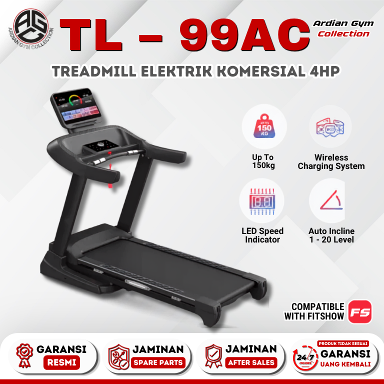 TREADMILL KOMERSIL TL - 99AC DINAMO AUTO INCLINE