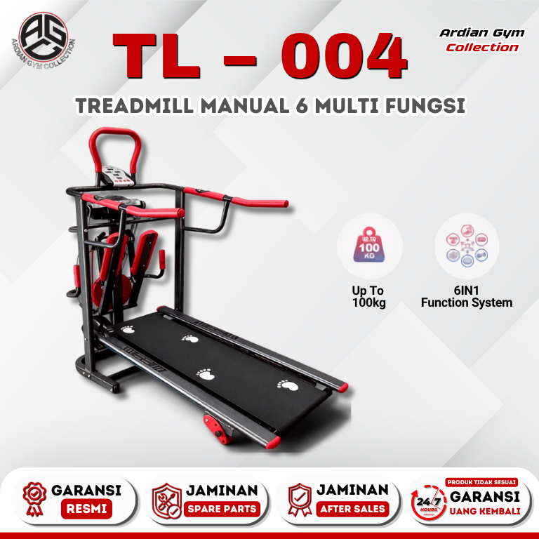 Treadmill Manual 6 Multi Fungsi Manual Treadmill + Stepper + Massager TL 004