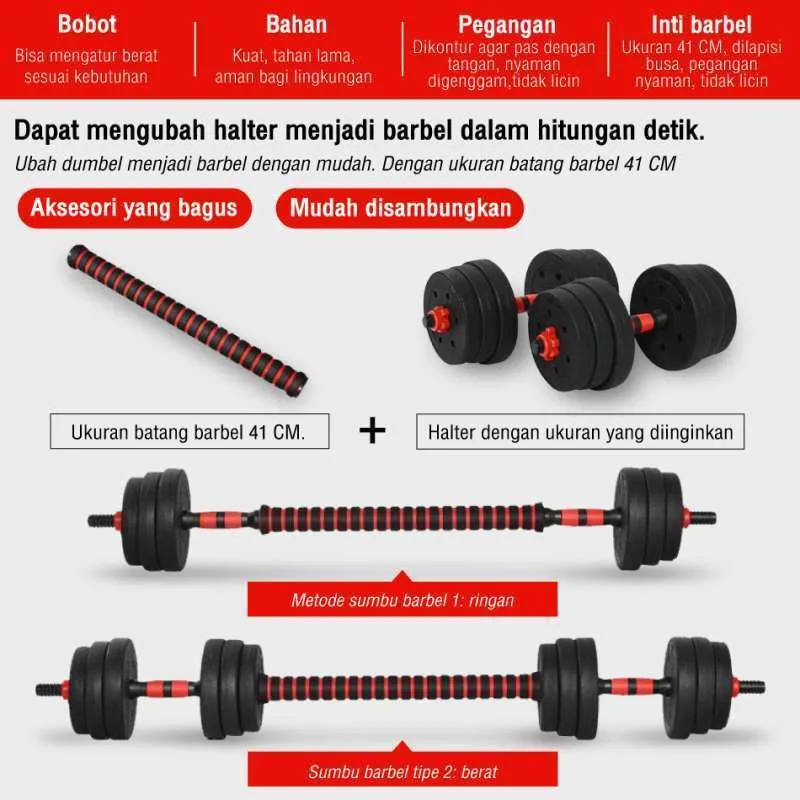 Dumbbell PVC Twin Pack Dumbbell pair weight lifting 10 kg - Image 4