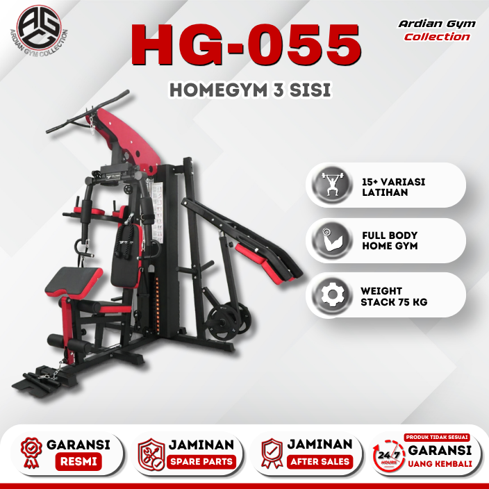 TL HG-055 Home Gym 3 Sisi Beban 75kg + SQUAT