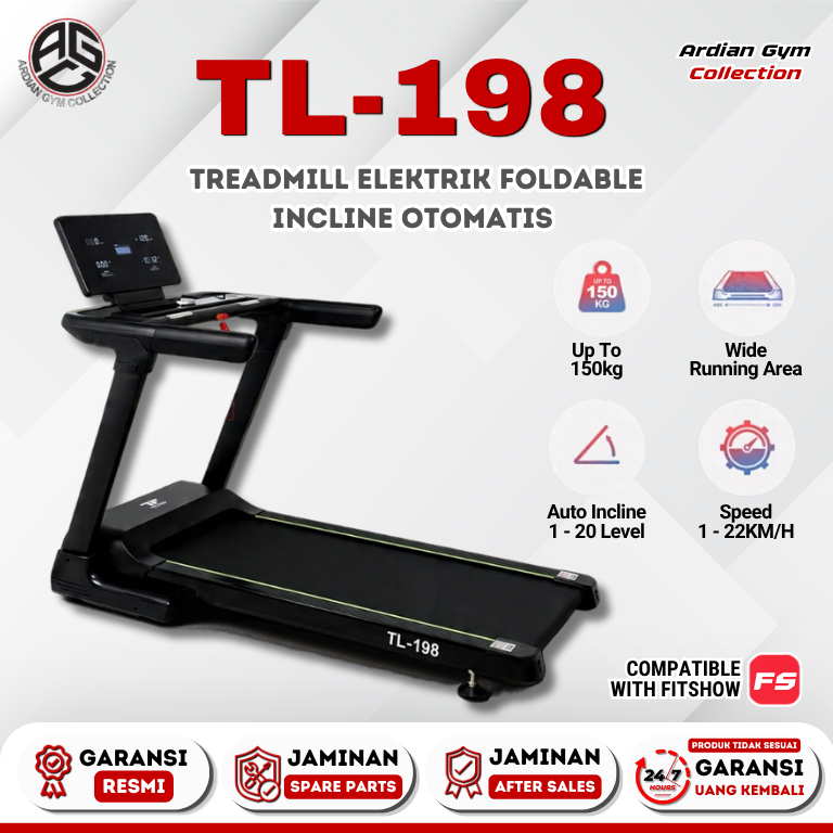 TL-198 Big Electric Treadmill 4 HP Motor DC